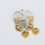 Load image into Gallery viewer, Fleet Officers Hat Metal Pin Military Collectible Small Badge
