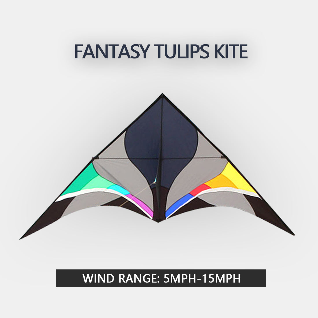 2.8M Fantasy Tulips Delta Sport Kite