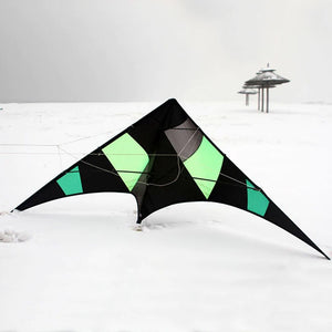 Freilein 2 Line Stunt Kite 2.16m Sports Acrobatic Kite PC31 Mylar Laminate 2 x 30m x 90lb Flying Lines + Wrist Strap + Bag