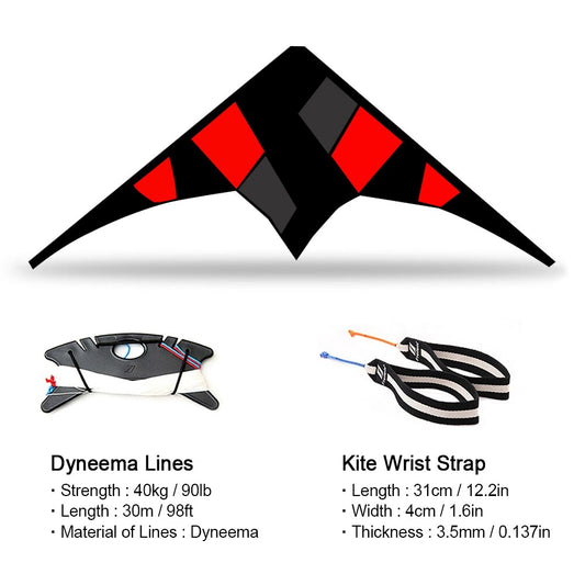 Freilein 2 Line Stunt Kite 2.16m Sports Acrobatic Kite