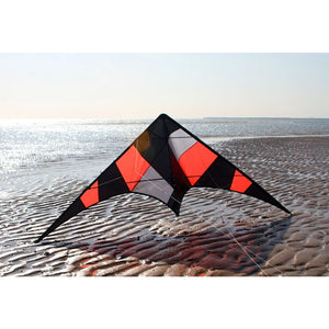 Freilein 2 Line Stunt Kite 2.16m Sports Acrobatic Kite PC31 Mylar Laminate 2 x 30m x 90lb Flying Lines + Wrist Strap + Bag