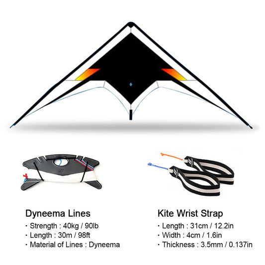 Freilein Stunt Kite 2.4m Professional 2 Line Acrobatic Kite