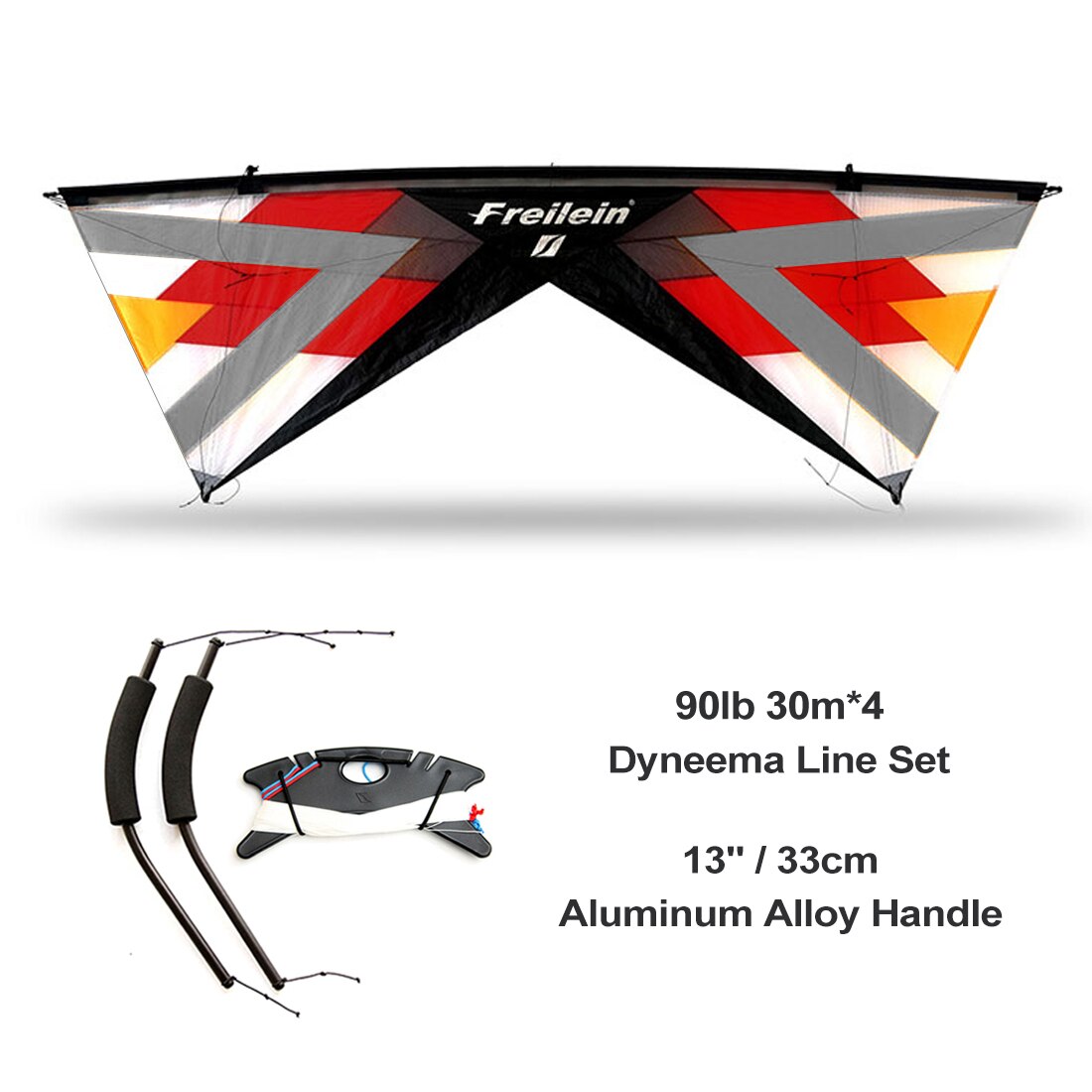 Hot Sale Freilein Windrider Ⅱ X 4 Line Stunt Kite Professional 2.42m Large Beginner Acrobatic Kite PC31 Handle + 4x30mx90lb Flying Lines + Bag