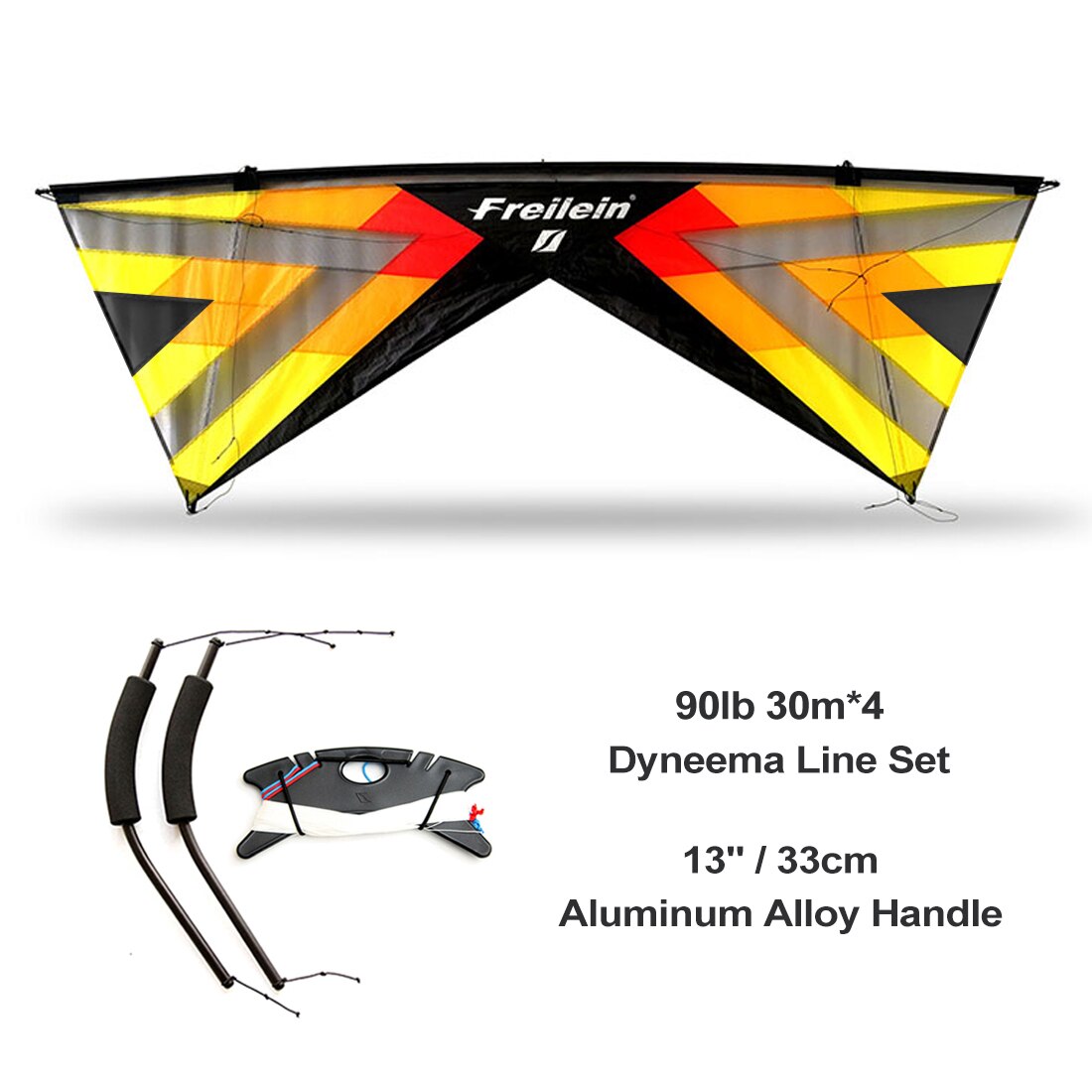 Hot Sale Freilein Windrider Ⅱ X 4 Line Stunt Kite Professional 2.42m Large Beginner Acrobatic Kite PC31 Handle + 4x30mx90lb Flying Lines + Bag