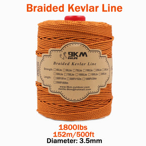 High Strength Orange Kevlar Line（On Spool）