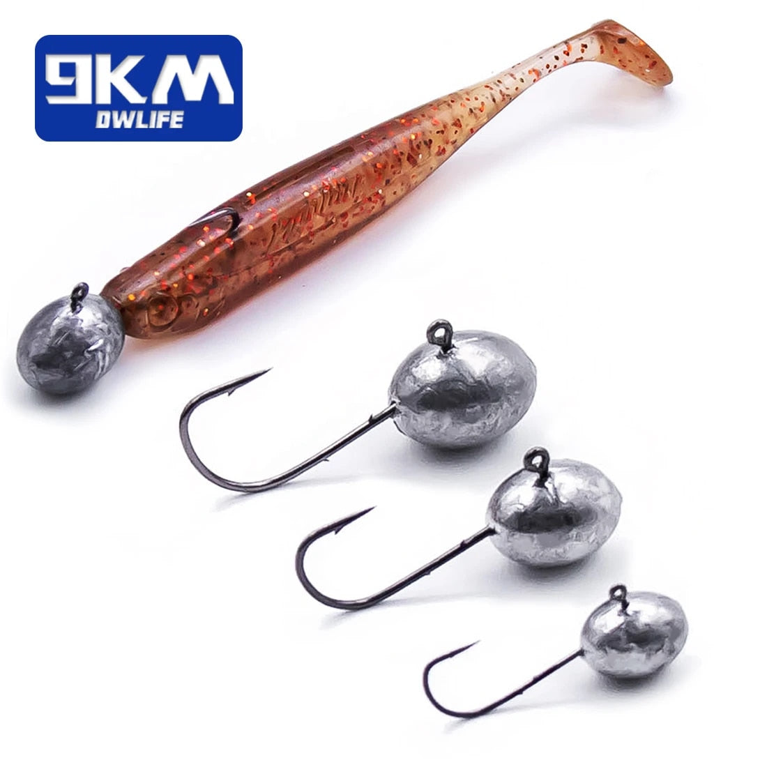 5pcs/lot 0.5g-4g Micro Jig Head Fishing Hooks Copper Head Mini Crank Jig  Fishhook Soft Worm Lure Fishing Accessories