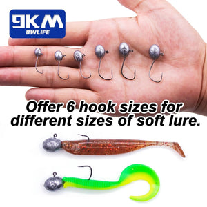 11Pcs Fishing Hook Single Hook Fishhook Saltwater Bass Hooks Jig