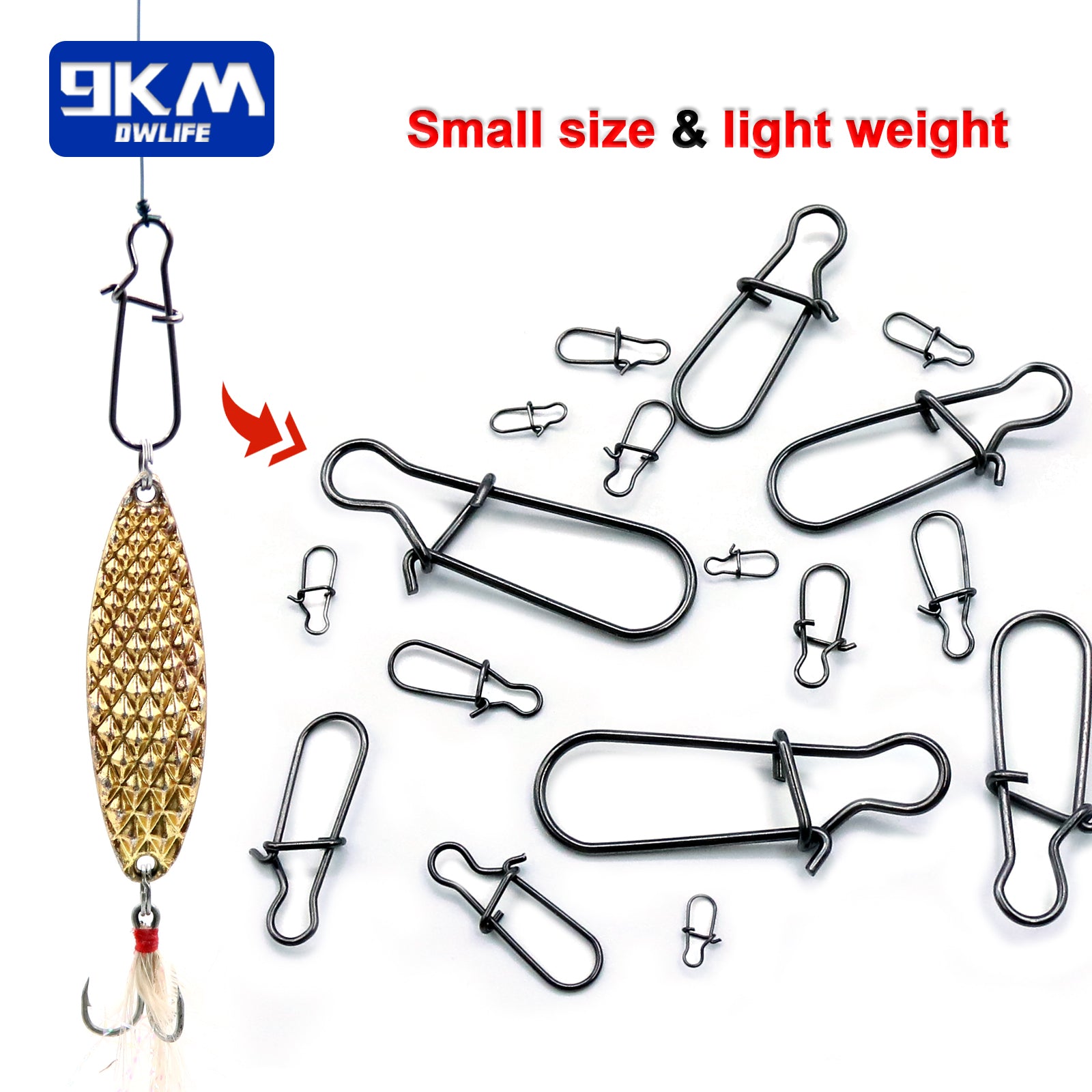 Fishing Accessories, Fishing Swivels with Coastlock Snap, High Strength  Stainless Steel Fast Change Lures for Fishing Line Leader Baits Hooks  Weights
