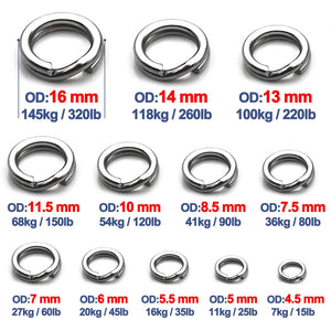 Split Rings Fishing 50~200Pcs Stainless Steel Lure Rings