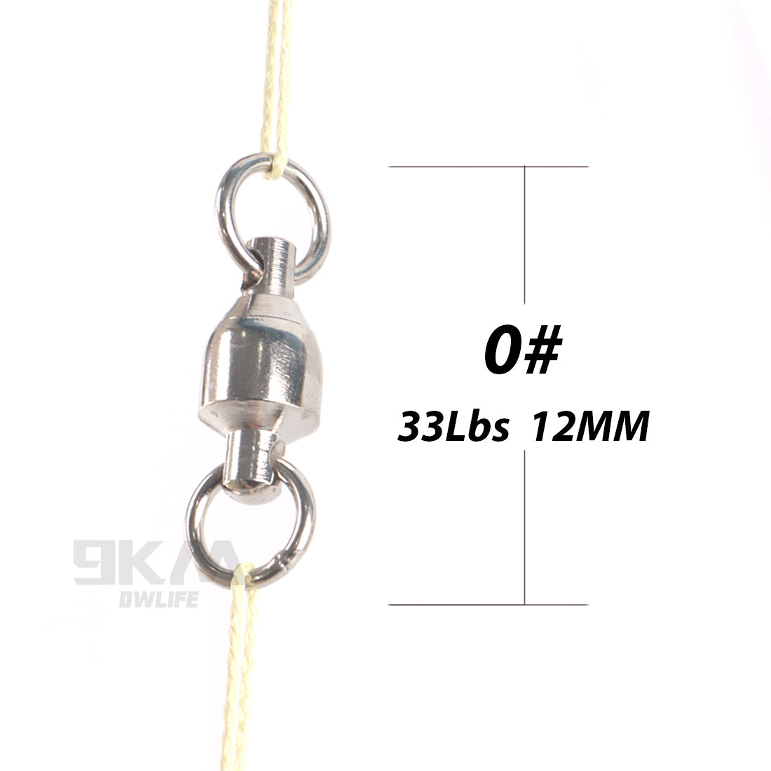 20pc/50pc Solid Ball Bearing Swivels Connector - 10 Sizes