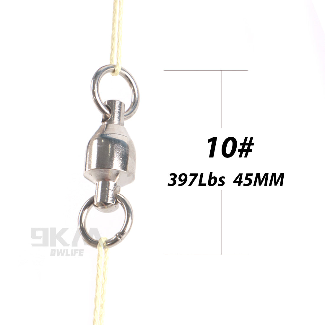 20pc/50pc Solid Ball Bearing Swivels Connector - 10 Sizes