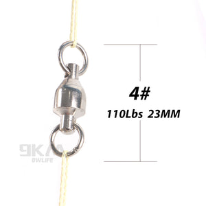 20pc/50pc Solid Ball Bearing Swivels Connector - 10 Sizes