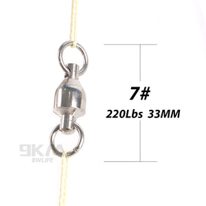 20pc/50pc Solid Ball Bearing Swivels Connector - 10 Sizes