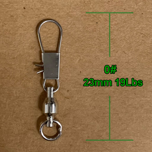 20~100Pcs Snap Fishing Swivels Ball Bearing Interlock Snap Pin Stainless Steel