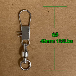 20~100Pcs Snap Fishing Swivels Ball Bearing Interlock Snap Pin Stainless Steel Fishing Accessories Fishing Lures Pin Connector