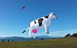 3m Cow Line Laundry Kite Soft Inflatable Cow Kite with Bag